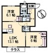 ヴィラロトス　Ａ棟 2LDKの間取り