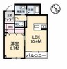グランベレオ引野 1LDKの間取り