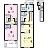 ベル・アルカンシェル 2LDKの間取り