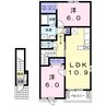 ルスティカーナＢ 2LDKの間取り