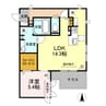 メルヴェーユ 1LDKの間取り