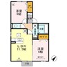 アクイーユ 2LDKの間取り