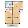 シティハイツ加茂 2DKの間取り