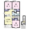 シュトラール　Ａ 3LDKの間取り