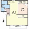 ラパルテール壱番館輝 1LDKの間取り