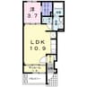 エレマーサ　Ⅱ 1LDKの間取り