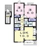 ブランシュ　プロスペレＡ 2LDKの間取り