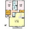 エタージュ 2LDKの間取り