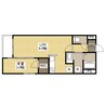 月光福山東弐番館 1LDKの間取り