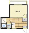メゾンXYZ 1Kの間取り