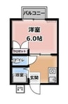 オリーブコート東福山 1Kの間取り