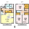 ファミーユ東手城　B棟 3LDKの間取り