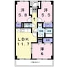 パラッツォ・アウローラ 3LDKの間取り