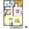 ルミエール手城D 1LDKの間取り
