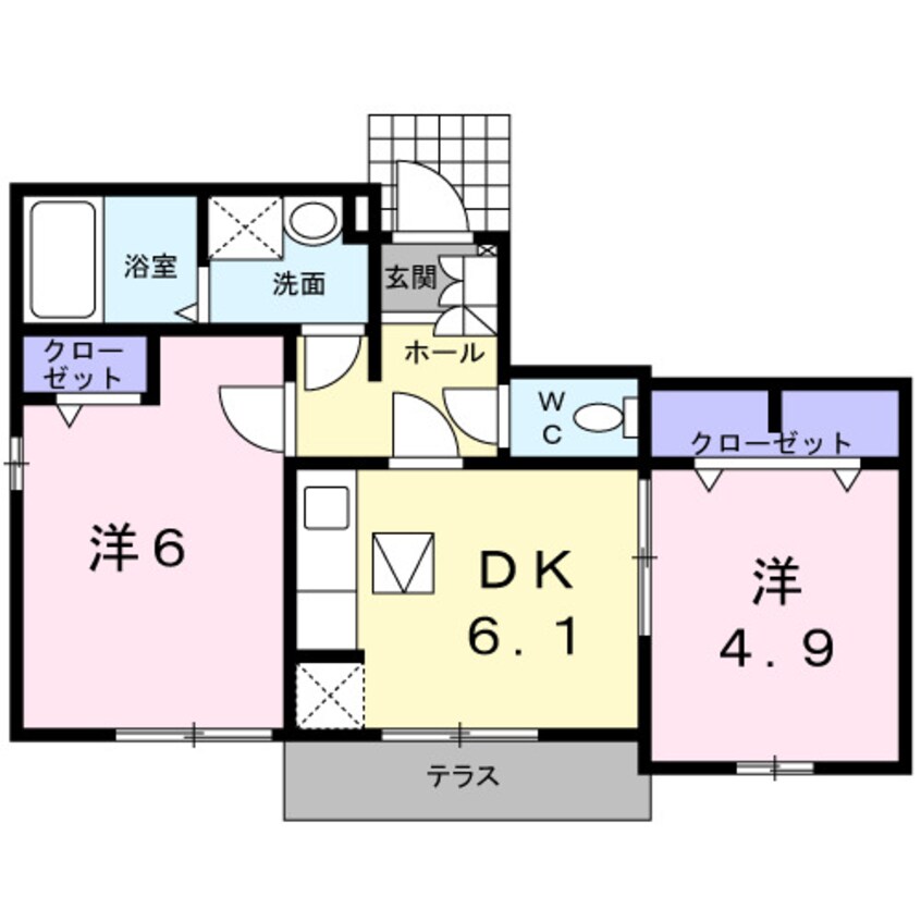 間取図 レジデンス　ミモザ