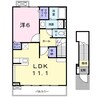 エアリースクエア 1LDKの間取り