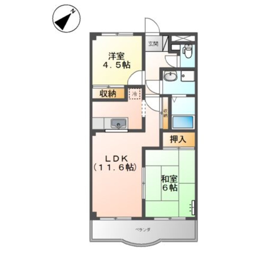 間取図 プリベールＳ