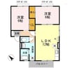 ドミール貴幸A 2LDKの間取り