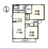 ヴィラージュC 2LDKの間取り