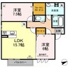 D-ROOMフェリーチェ 2LDKの間取り