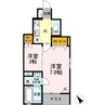 パインツリー B棟 2Kの間取り