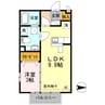 サンブライト 1LDKの間取り