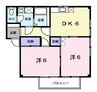 サニーハウスＡ 2DKの間取り