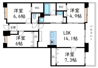 間取図 エバーグリーンパレス福山