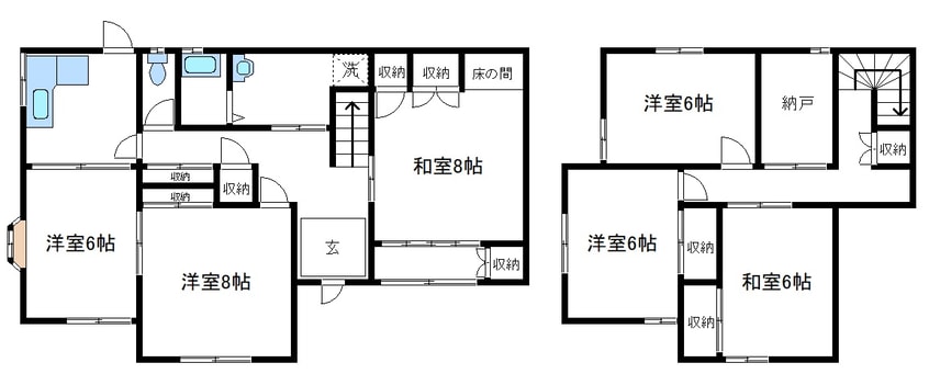 間取図 御幸町中津原貸家