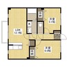 フォブール都 2LDKの間取り