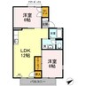 サニーハイツ 2LDKの間取り