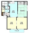 フェアリーランドA棟 3DKの間取り