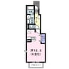エクレール沖野上 1Rの間取り
