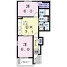 セレッソＡ 2DKの間取り