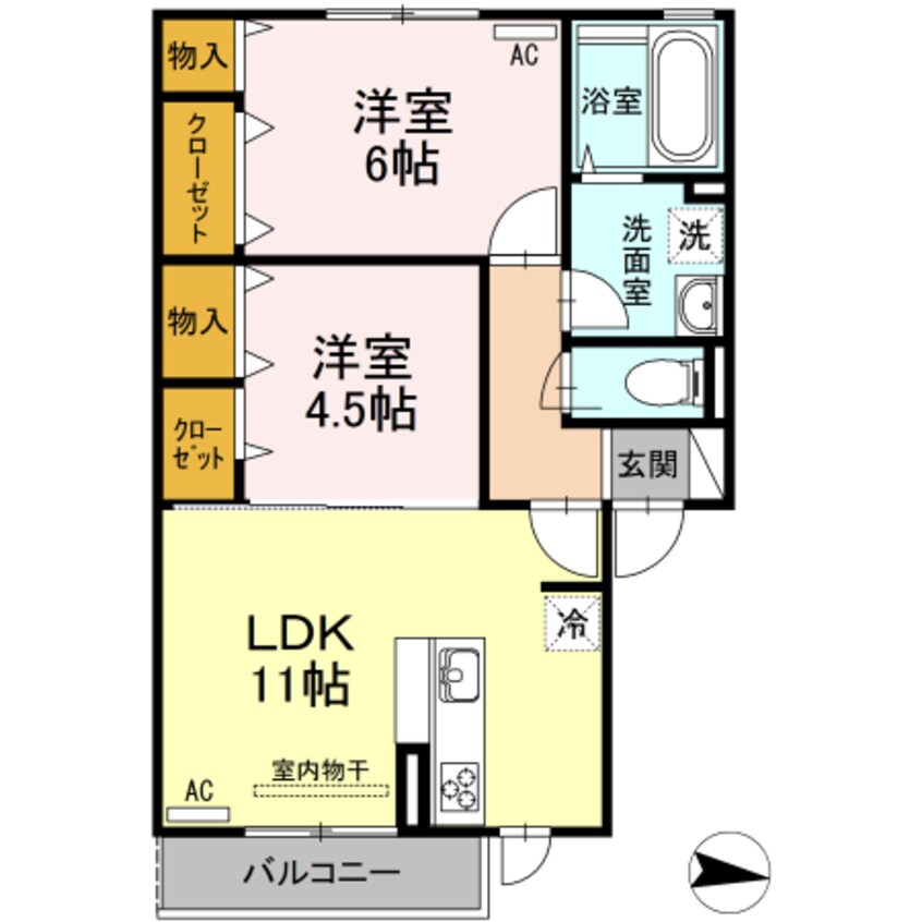 間取図 サンモール新湯野
