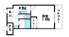 フォックスレイク 1Kの間取り