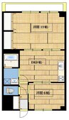 光ハイツ高屋パート1 2DKの間取り