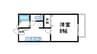 ビーライン川南Ａ 1Kの間取り