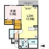 D-ROOM川北 1LDKの間取り