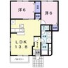 グランドソレーユ　Ｂ 2LDKの間取り