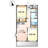 ランドマーク曙　弐番館 2LDKの間取り