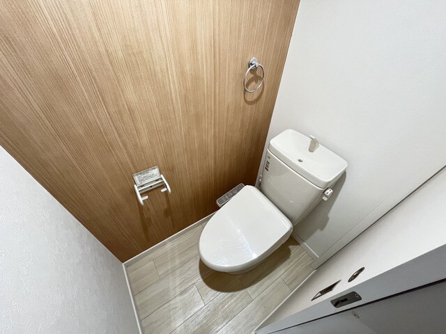 落ち着いた色調のトイレです アルカンシェルA棟