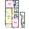 サンリット　パレスＡ 2LDKの間取り