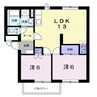 Ｄカントリーハイツ 2LDKの間取り
