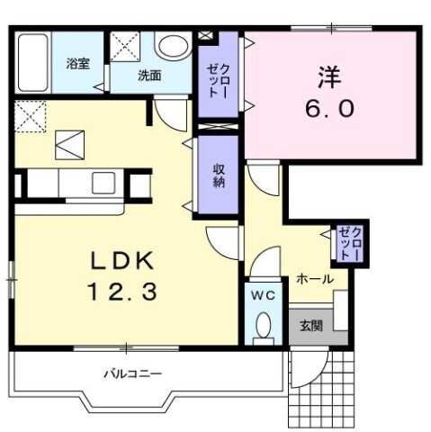 間取り図 シャン．ド．フルールⅡＡ