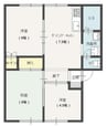 サンシティ高木 3DKの間取り