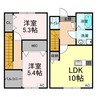 スピネルデュオ 2LDKの間取り