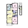 シュクルＢ 2LDKの間取り
