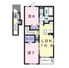 ジャルダン　Ａ 2LDKの間取り