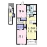 ジャルダン　Ａ 2LDKの間取り